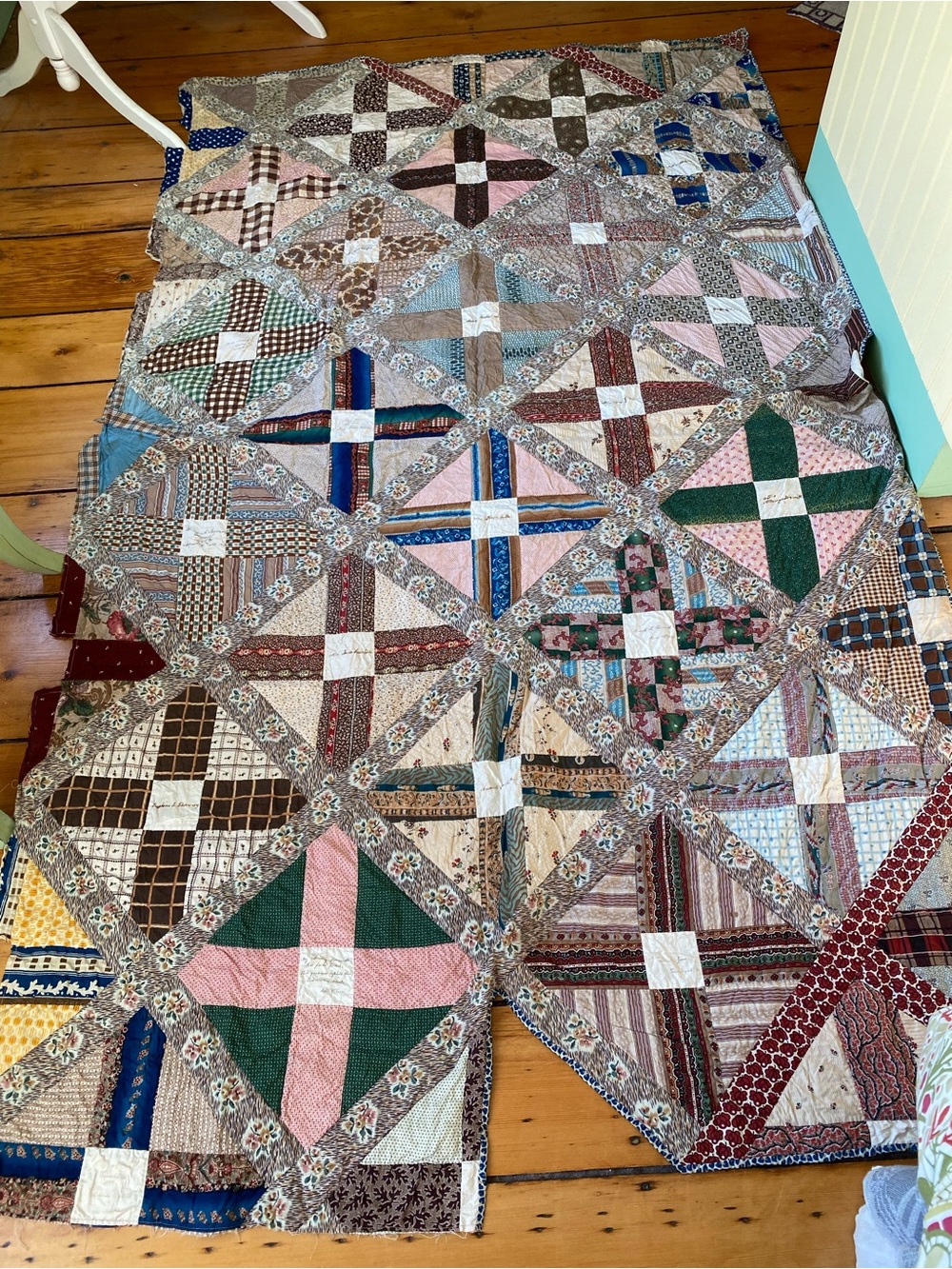 Quilt Pieces - Handmade 1800's